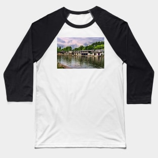 Oxford University Boathouses On The Thames Baseball T-Shirt